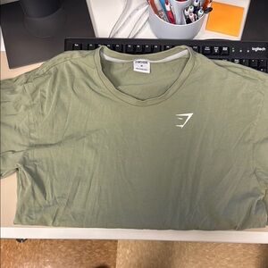 Gymshark Men's Olive Green T-Shirt